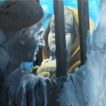 Malerei mit dem Titel "deportees" von Cosmin Vaida, Original-Kunstwerk, Öl