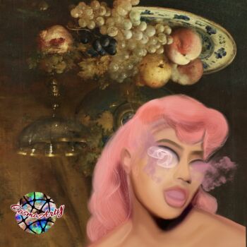Painting titled "Nicki" by Cosmoarty, Original Artwork, Digital Collage