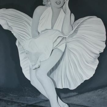 「Maryline」というタイトルの絵画 Dominique Cossenetによって, オリジナルのアートワーク, オイル