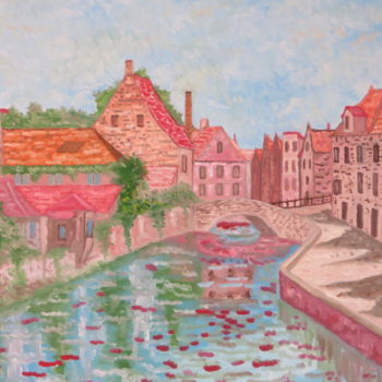 绘画 标题为“Bruges - veduta” 由Andrea Cossu, 原创艺术品, 油