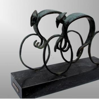Escultura titulada "cyclists" por N.C.J. Stam, Obra de arte original
