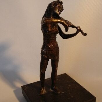 Скульптура под названием "violiste - 1" - N.C.J. Stam, Подлинное произведение искусства, Литьё