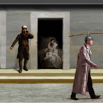 Pittura intitolato "NOSOCOMIO 2 ( L'ORA…" da Costantino Di Renzo, Opera d'arte originale, Olio