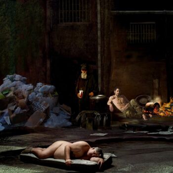 Pittura intitolato "PERIFERIA DI NOTTE" da Costantino Di Renzo, Opera d'arte originale, Olio