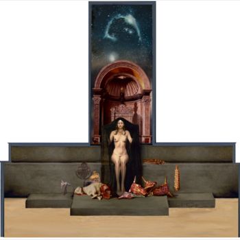Pittura intitolato ""DIVINE METAMORFOSI…" da Costantino Di Renzo, Opera d'arte originale, Olio