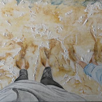 Pintura intitulada "A piedi nudi" por Costanza Capponi, Obras de arte originais, Aquarela