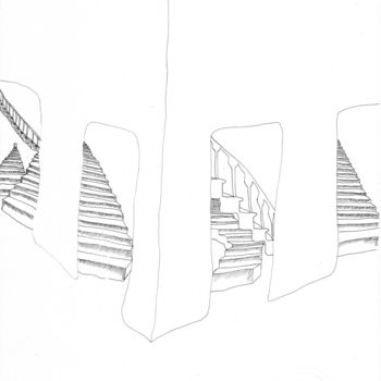 Drawing titled "“Directions”" by Costis Triantafyllou, Original Artwork, Ink