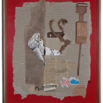 Scultura intitolato "Pauvre Minotaure" da Alain Cotten, Opera d'arte originale