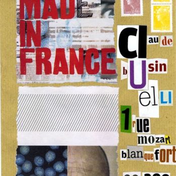 Collages titled "Mad(e) in France" by Alain Cotten, Original Artwork