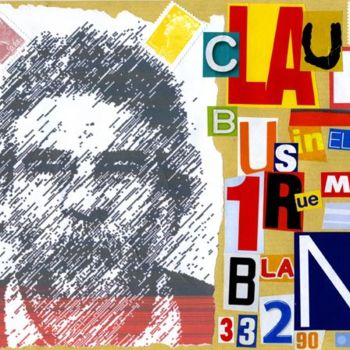 Collages intitulée "Autoportrait" par Alain Cotten, Œuvre d'art originale