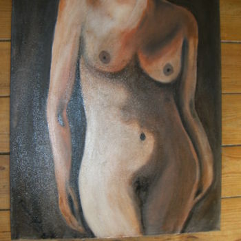 Painting titled "Femme" by Francoise Moledo, Original Artwork, Oil