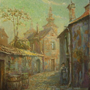 Картина под названием "Старый город" - Светлана Купче, Подлинное произведение искусства, Масло