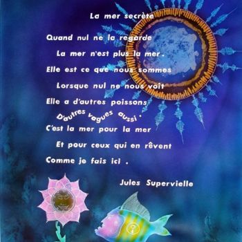 Painting titled "J. supervielle" by Jean-Claude Courdil, Original Artwork