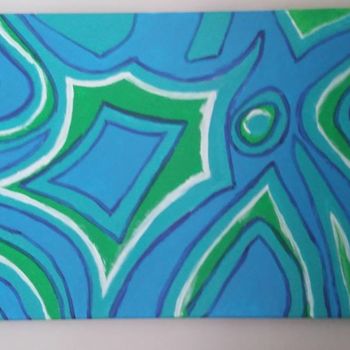 Painting titled "Tableau abstrait "T…" by Courtney Arts, Original Artwork, Acrylic