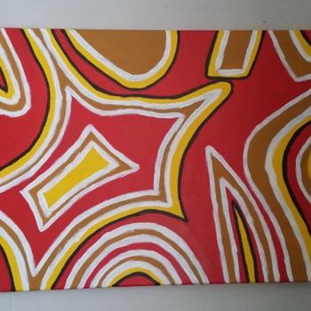 Painting titled "Tableau abstrait "T…" by Courtney Arts, Original Artwork, Acrylic