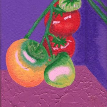 Painting titled "Bumpa's Tomatoes" by Courtney Wilde, Original Artwork