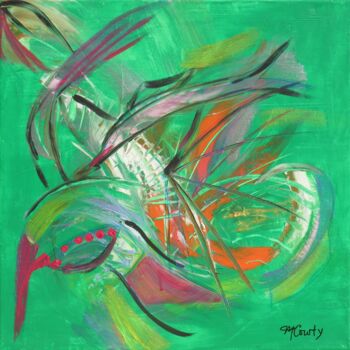 Pintura titulada "Oiseaux migrateurs" por Myriam Courty, Obra de arte original, Acrílico Montado en Bastidor de camilla de m…