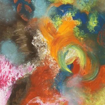 Картина под названием "Ouragan" - Myriam Courty, Подлинное произведение искусства, Акрил Установлен на Деревянная рама для н…