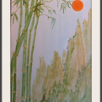 Painting titled "Bambous" by Jean Pierre Coussaert, Original Artwork