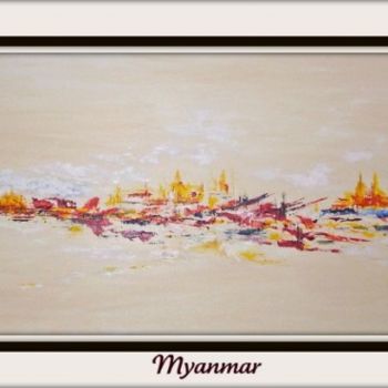 Ζωγραφική με τίτλο "Nyanmar" από Jean Pierre Coussaert, Αυθεντικά έργα τέχνης