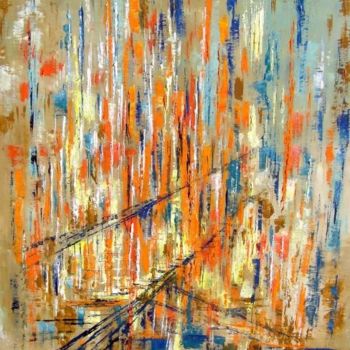 Peinture intitulée "Pont de Brooklyn" par Jean Pierre Coussaert, Œuvre d'art originale