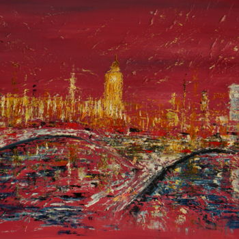 Malerei mit dem Titel "London" von Jean Pierre Coussaert, Original-Kunstwerk