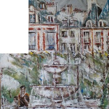 Schilderij getiteld "Place des Vosges -…" door Laurence Senelonge, Origineel Kunstwerk