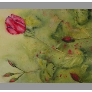 Painting titled "roses-de-mai-2017-e…" by Françoise Coutentin, Original Artwork, Watercolor