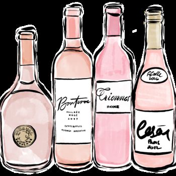 Painting titled "Rose Wine" by Couture4suckers, Original Artwork, Watercolor