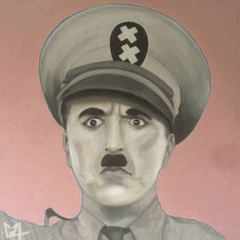Painting titled "Charlie Chaplin « L…" by Christophe Couzy, Original Artwork, Acrylic