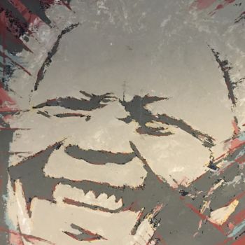 Peinture intitulée "Nelson Mandela" par Christophe Couzy, Œuvre d'art originale
