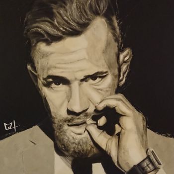 Painting titled "Connor McGregor" by Christophe Couzy, Original Artwork, Acrylic