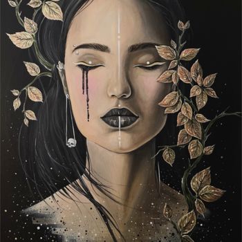Картина под названием "Grow in the dark" - Alisa Covatari, Подлинное произведение искусства, Акрил