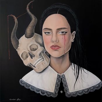 Peinture intitulée "Darkness approaches" par Alisa Covatari, Œuvre d'art originale, Acrylique
