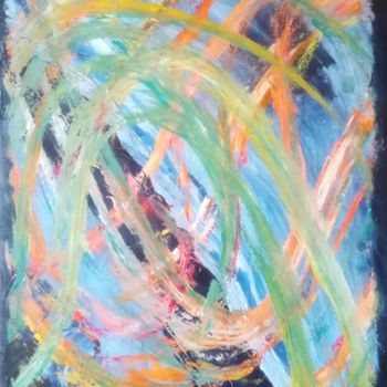 Painting titled "466-swirling-2-two.…" by Colette Pennarun, Original Artwork, Oil