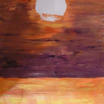 Malarstwo zatytułowany „Sunset over the Oce…” autorstwa Colette Pennarun, Oryginalna praca, Olej