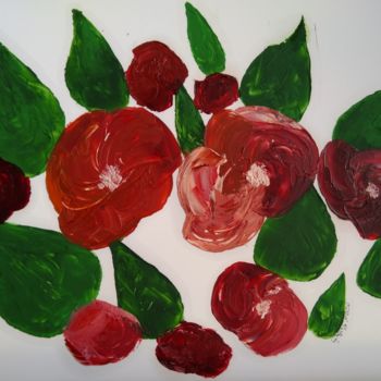 Painting titled "Bunch of Flowers n°…" by Colette Pennarun, Original Artwork, Oil