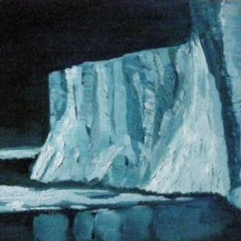 Malerei mit dem Titel "A la dérive - Icebe…" von Colette Pennarun, Original-Kunstwerk