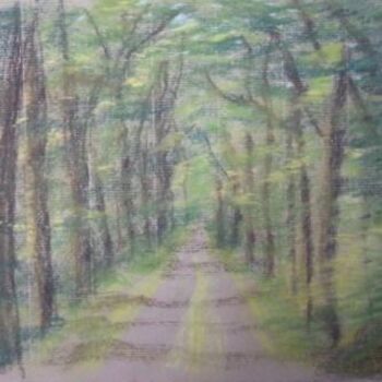 Drawing titled "En forêt" by Colette Pennarun, Original Artwork