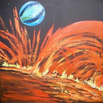 Peinture intitulée "Exoplanet Tau Booti…" par Colette Pennarun, Œuvre d'art originale, Huile