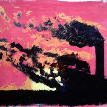 Painting titled "Pollution - Simulat…" by Colette Pennarun, Original Artwork, Oil