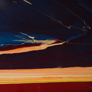 绘画 标题为“FIREFLY” 由William Birdwell, 原创艺术品, 喷枪 安装在木质担架架上