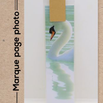 Photographie intitulée "Marque page cygne" par Christelle Prieur, Œuvre d'art originale, Photographie numérique