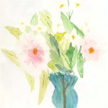 Peinture intitulée "roses etseringat" par Claire Paul, Œuvre d'art originale