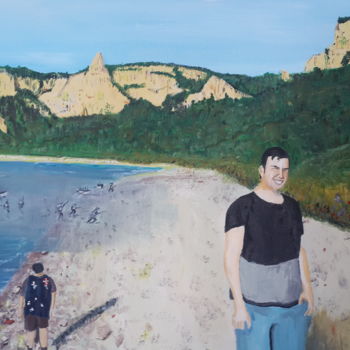 Painting titled "Jordy's Holiday Sna…" by Roachie - The Gallipoli Artist, Original Artwork, Acrylic
