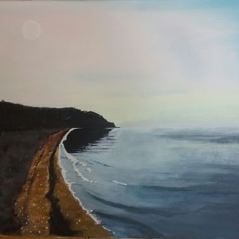 Painting titled "Winter Sun behind A…" by Roachie - The Gallipoli Artist, Original Artwork, Acrylic