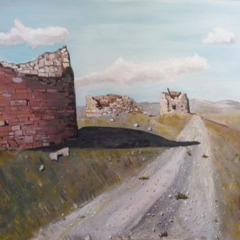 Painting titled "The ANZAC Windmills…" by Roachie - The Gallipoli Artist, Original Artwork, Acrylic