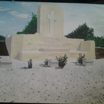 Painting titled "The Long Walk to Pl…" by Roachie - The Gallipoli Artist, Original Artwork, Acrylic