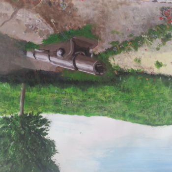 Painting titled "The Lonely Mesudiye…" by Roachie - The Gallipoli Artist, Original Artwork, Acrylic