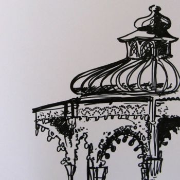 Drawing titled "Brighton Bandstand" by Jefferson Zipp, Original Artwork